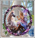 Acrylic Suncatcher - Fairy With Unicorn