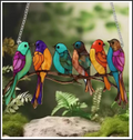 Acrylic Suncatcher - Birds on a Branch