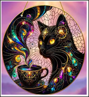 Acrylic Suncatcher - Black Cat