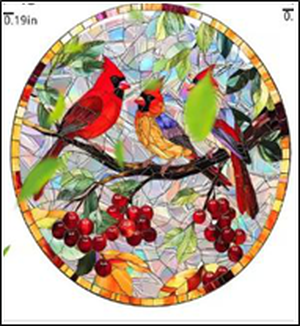 Acrylic Suncatcher - Cardinals on a Branch
