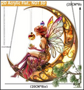 Acrylic Suncatcher - Fairy & Crescent Moon