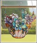 Acrylic Suncatcher - Hanging Basket #2