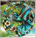 Acrylic Suncatcher - Hummingbird - Green