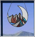 Acrylic Suncatcher - Moon & Mountains