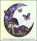 Acrylic Suncatcher - Moon, Mushrooms & Butterflies